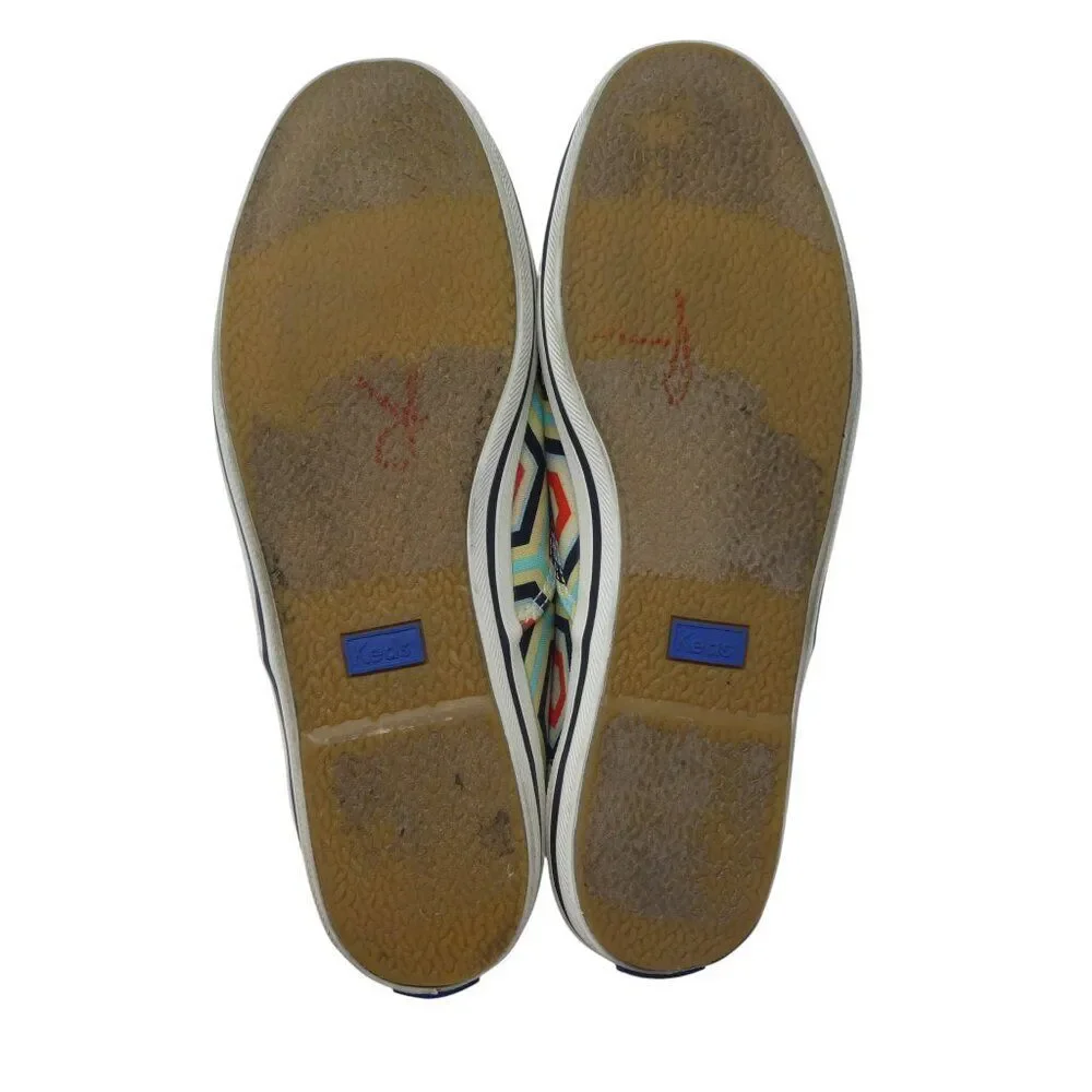 Keds Kate Spade Geometric Canvas‎ Slip On Designer Sneakers Womens 7.5